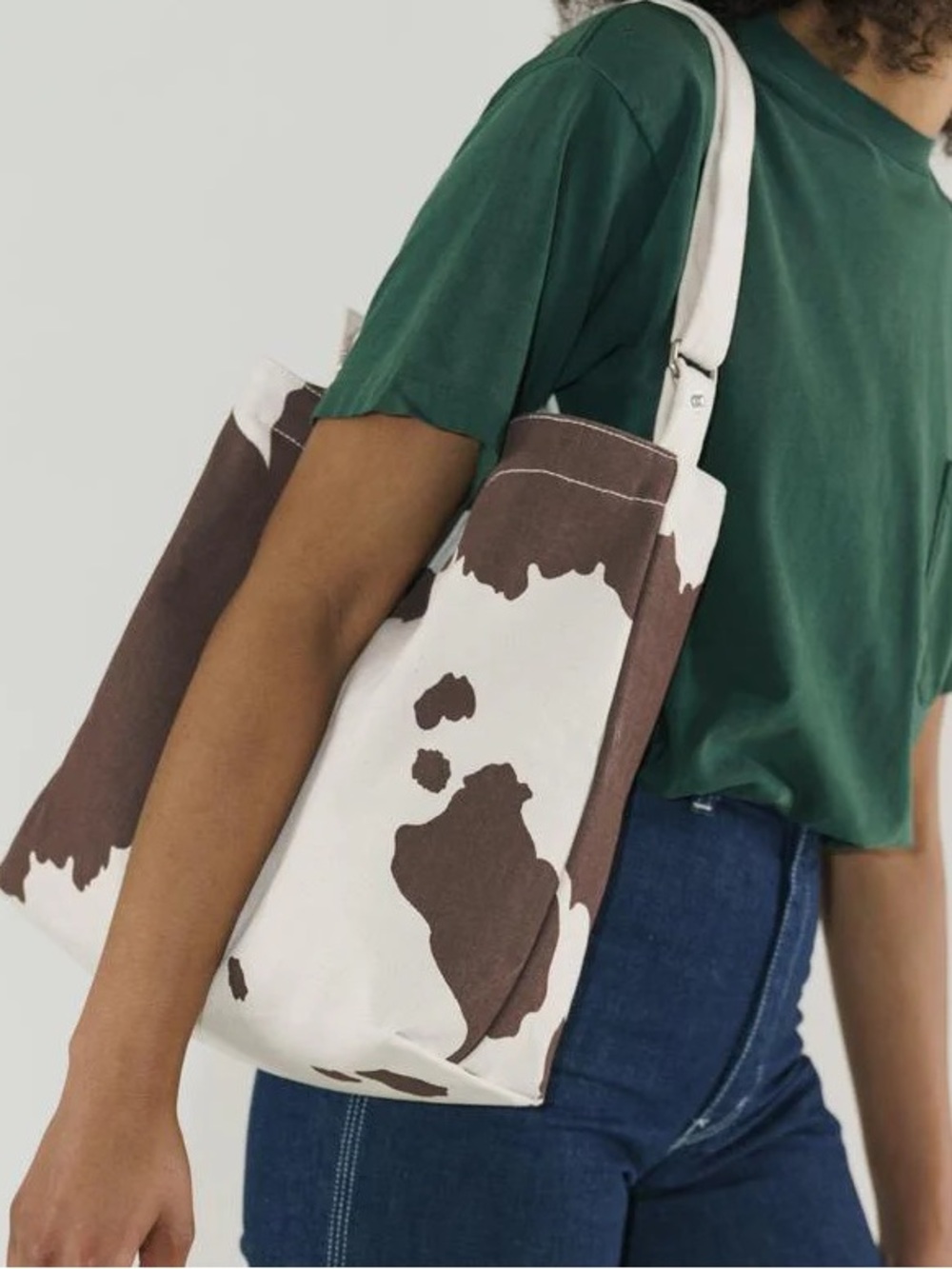Baggu cow print horizontal duck bag